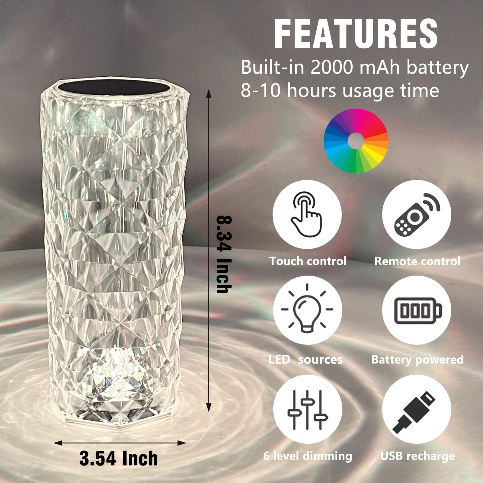 Diamond Crystal Lamp
